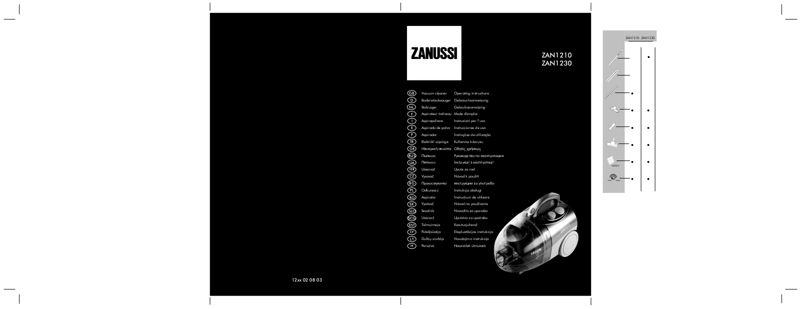 ZANUSSI ZAN1210 User Manual