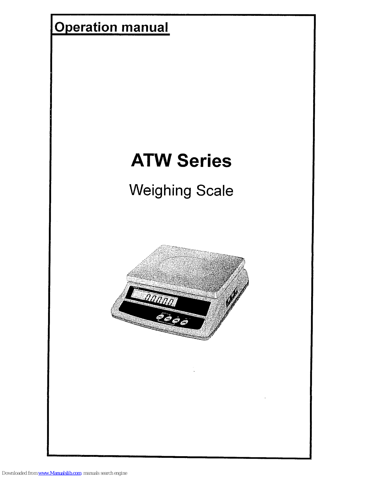 T Scale ATW Series User Manual - ManualMachine.com