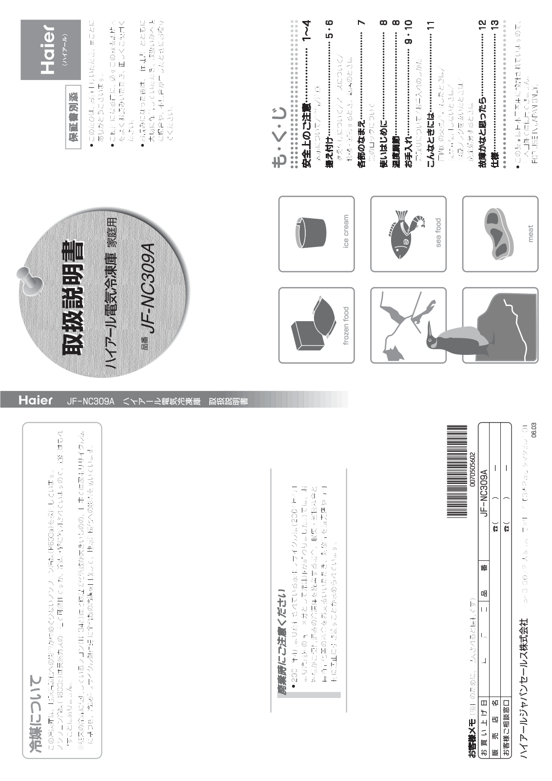 Haier JF-NC309A User Manual