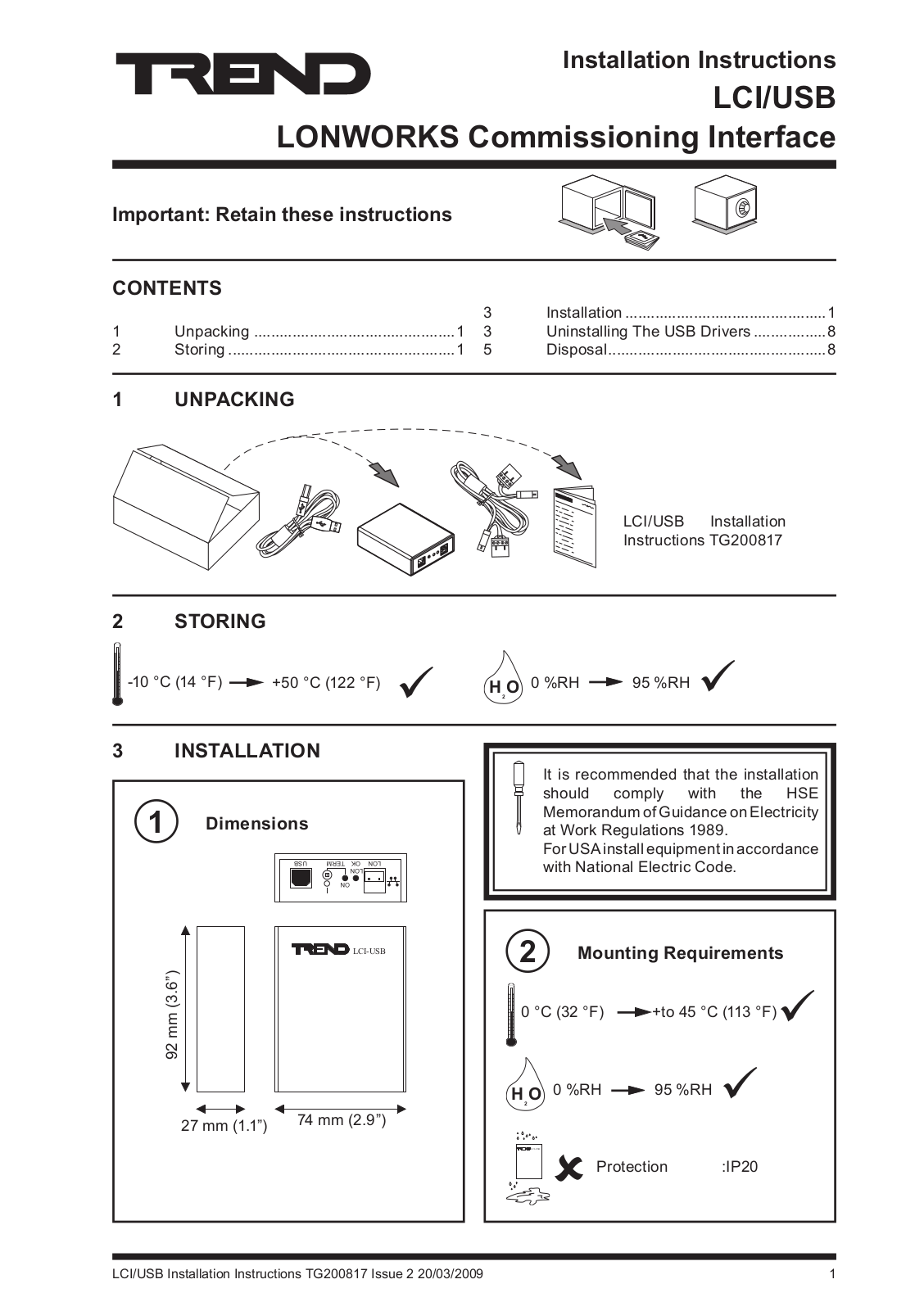 TREND LCI User Manual