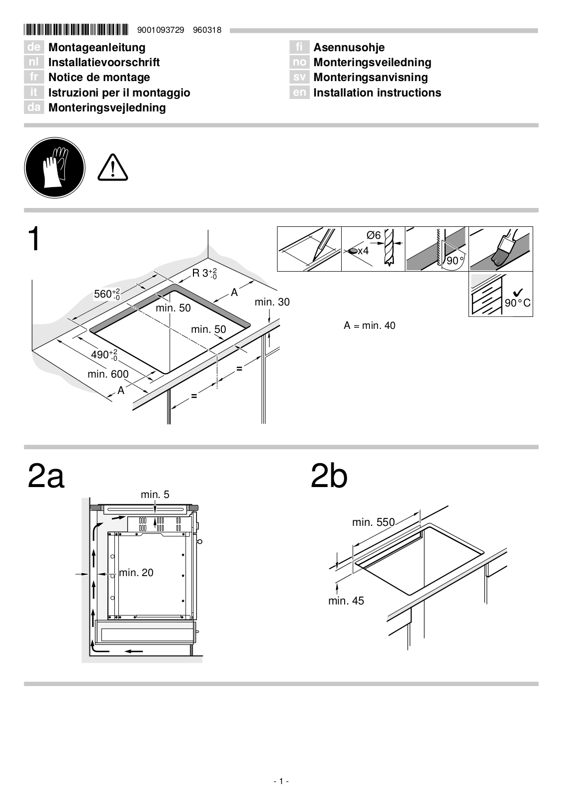 SIEMENS EQ521IB00 Assembly instructions