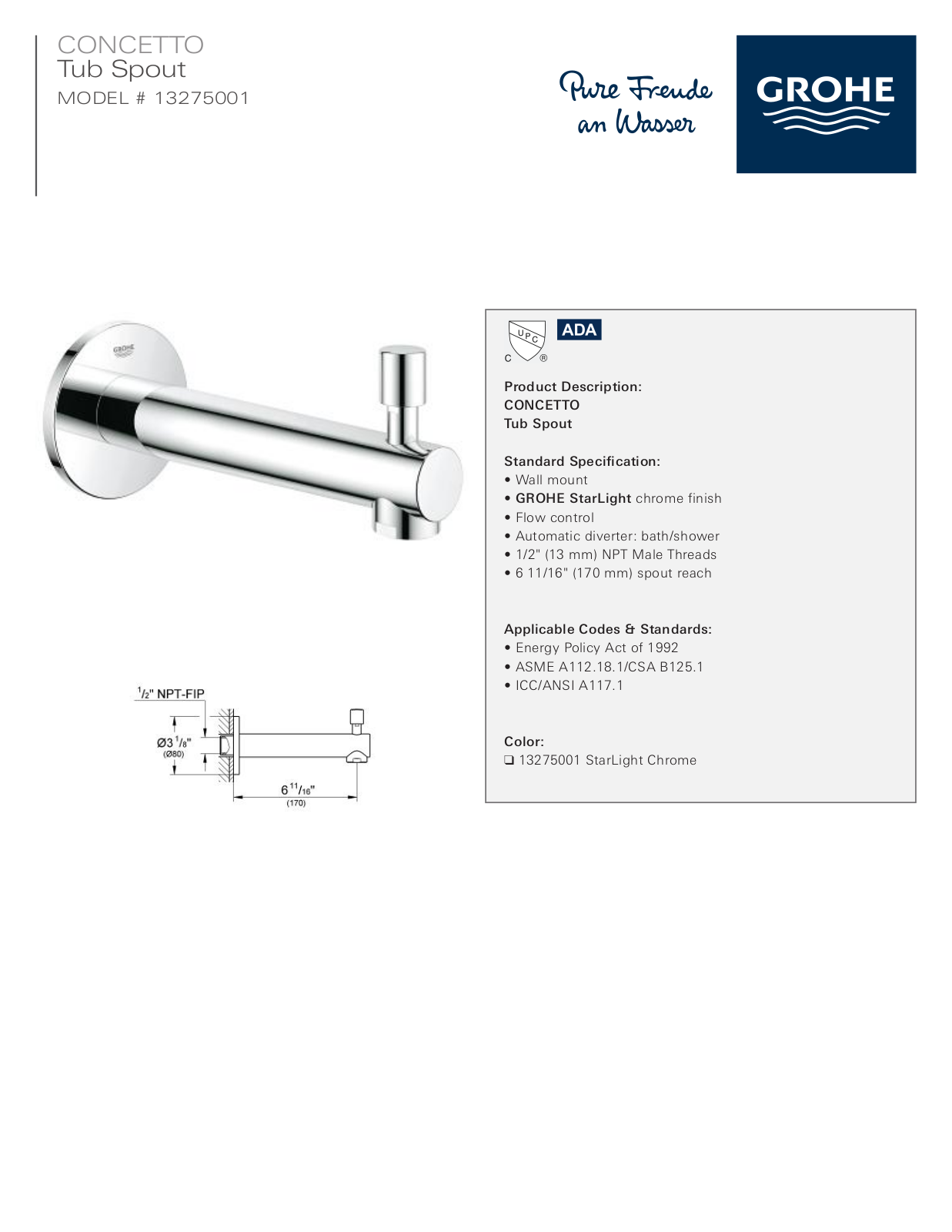 GROHE GRH4828 Specifications - ManualMachine.com