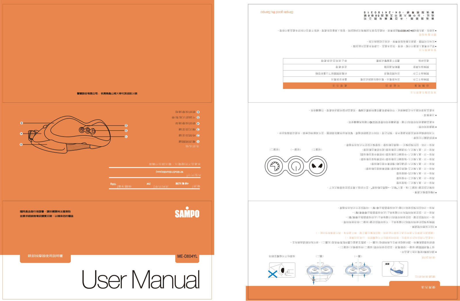 SAMPO ME-D804YL User Manual