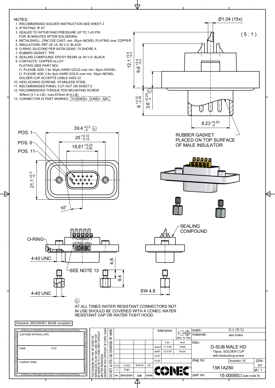 CONEC D-SUB STL0653 Datasheet - ManualMachine.com
