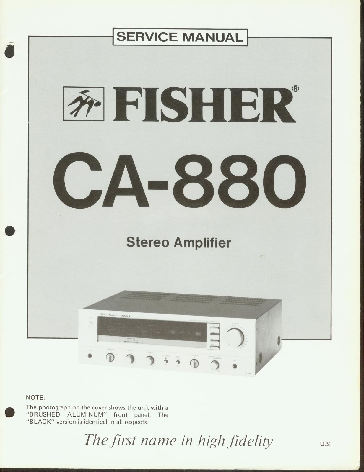 Fisher CA-880 Service Manual
