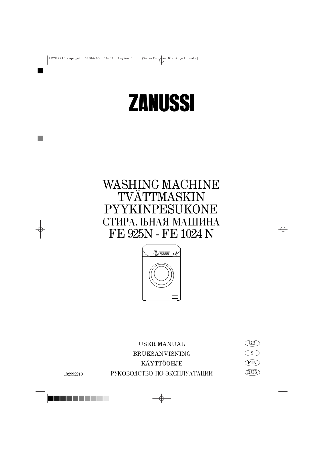 Zanussi FE 1024 N User Manual