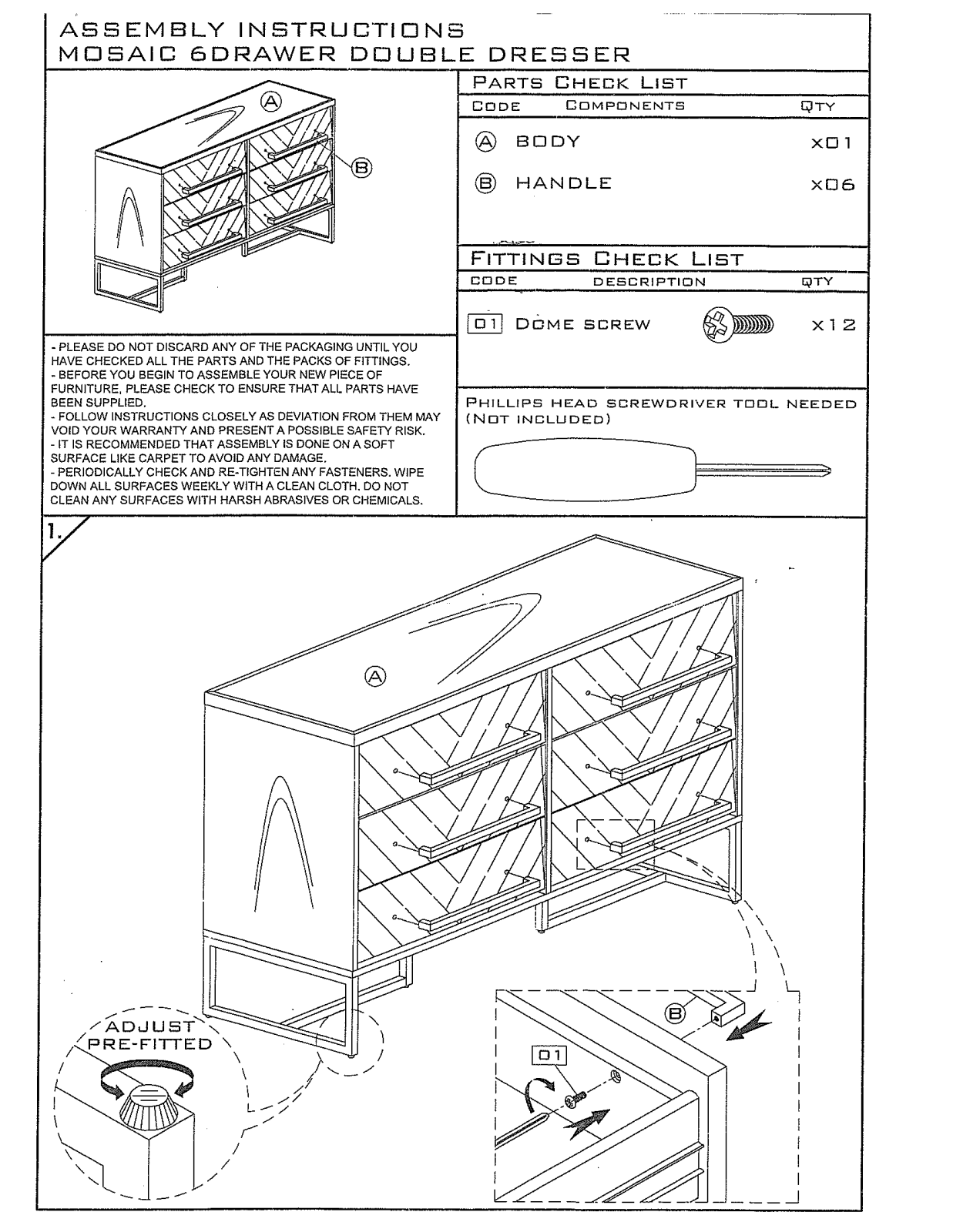 Essentials for Living 6049NG, 6049SW, 6049RJAV Assembly Guide