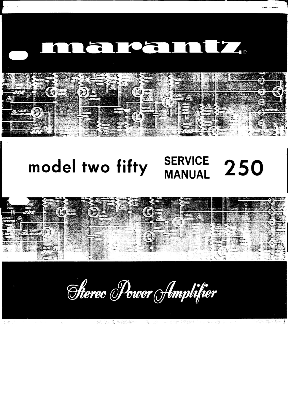Marantz 250M Power, 250 Service Manual