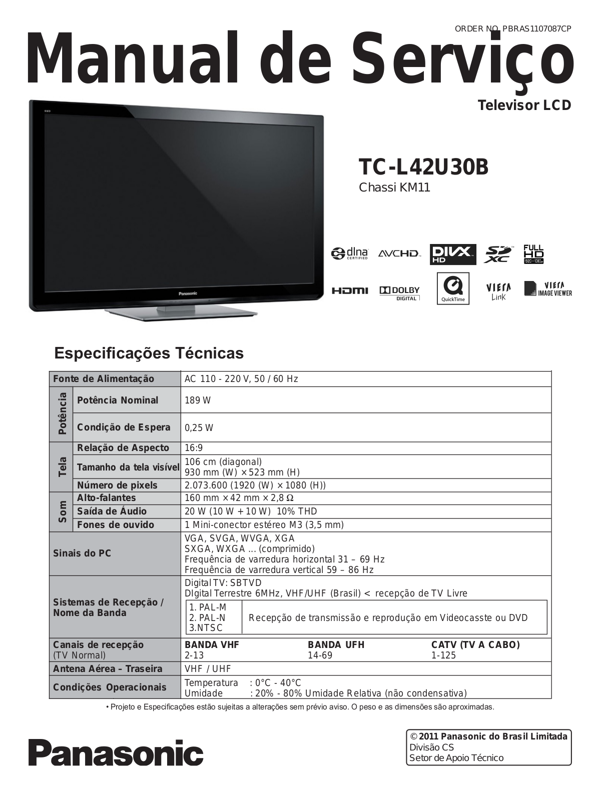 Panasonic TC-L42U30B Schematic