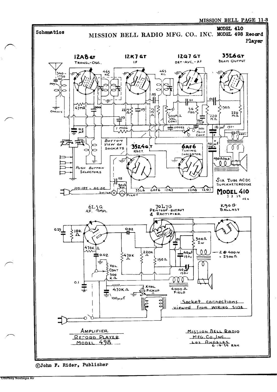 Mission Bell Radio 410 Schematic - ManualMachine.com