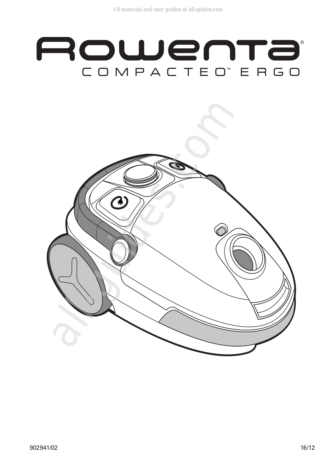 Rowenta Compacteo Ergo RO52 Series Manual