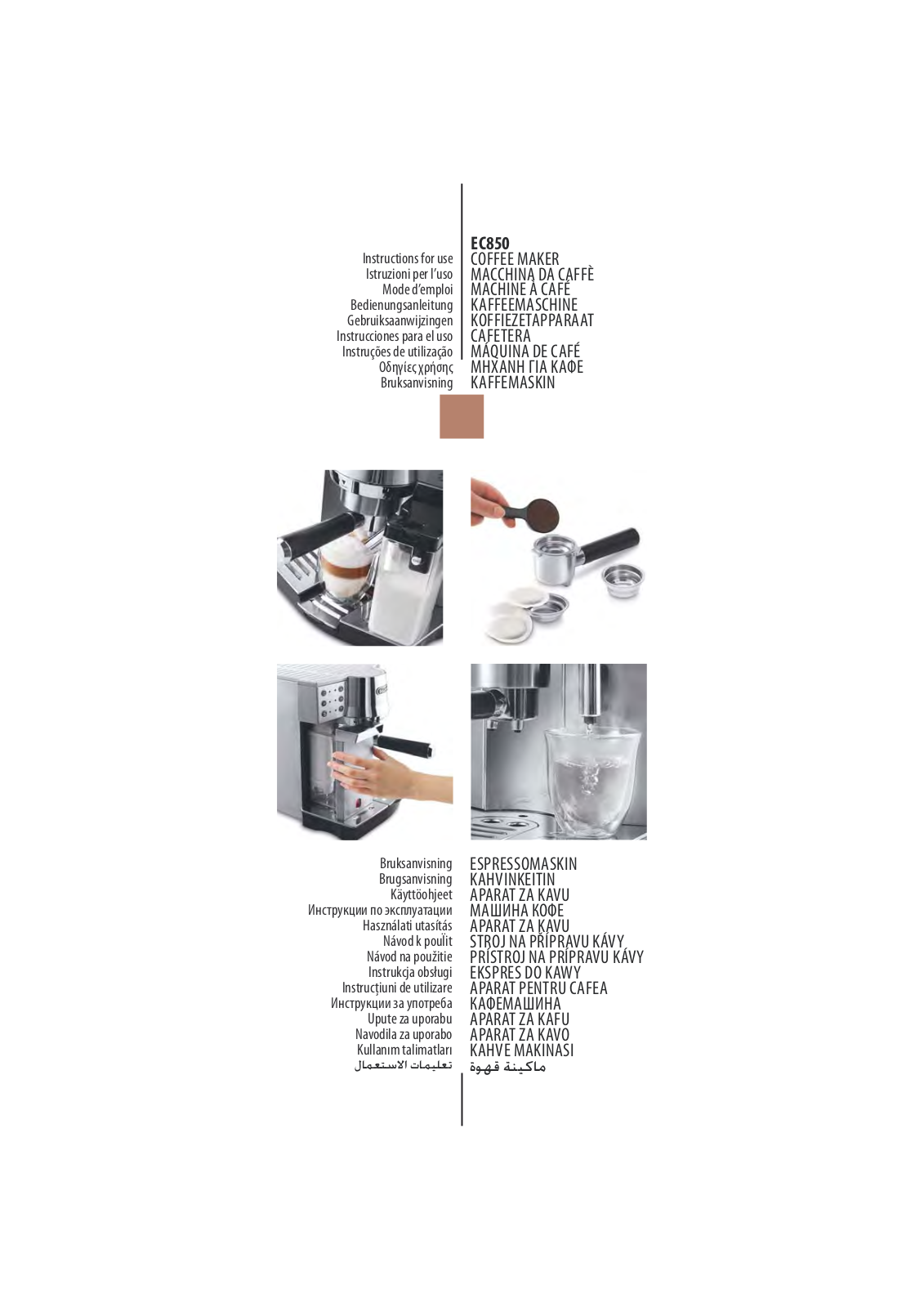 Delonghi EC 850 User Manual