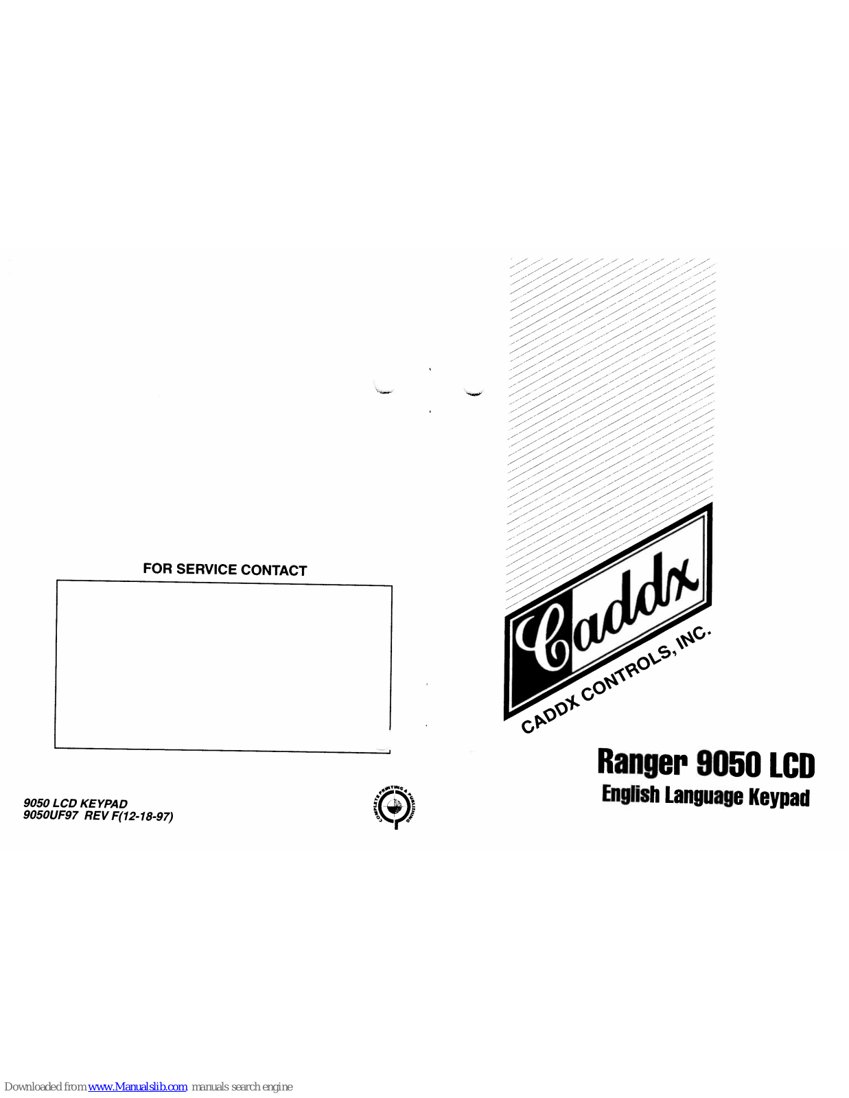 CADDX Ranger 9050 User Manual