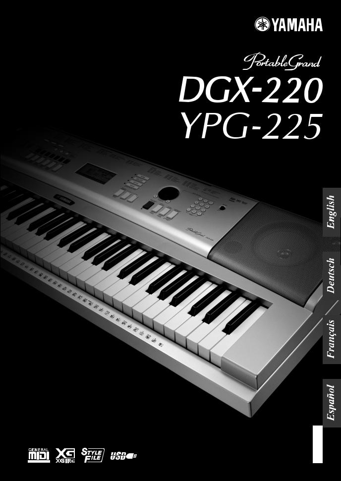 Yamaha DGX-220, YPG-225 User Manual