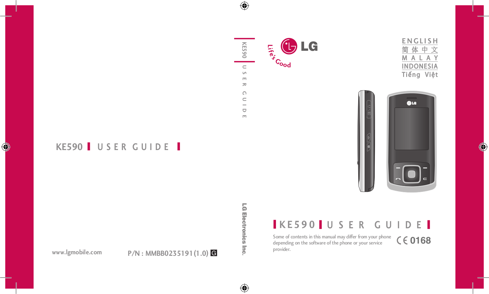 LG KE590 User Guide