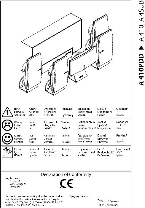 Jamo A-4-SUB, A-410, A-410-PDD Owners manual