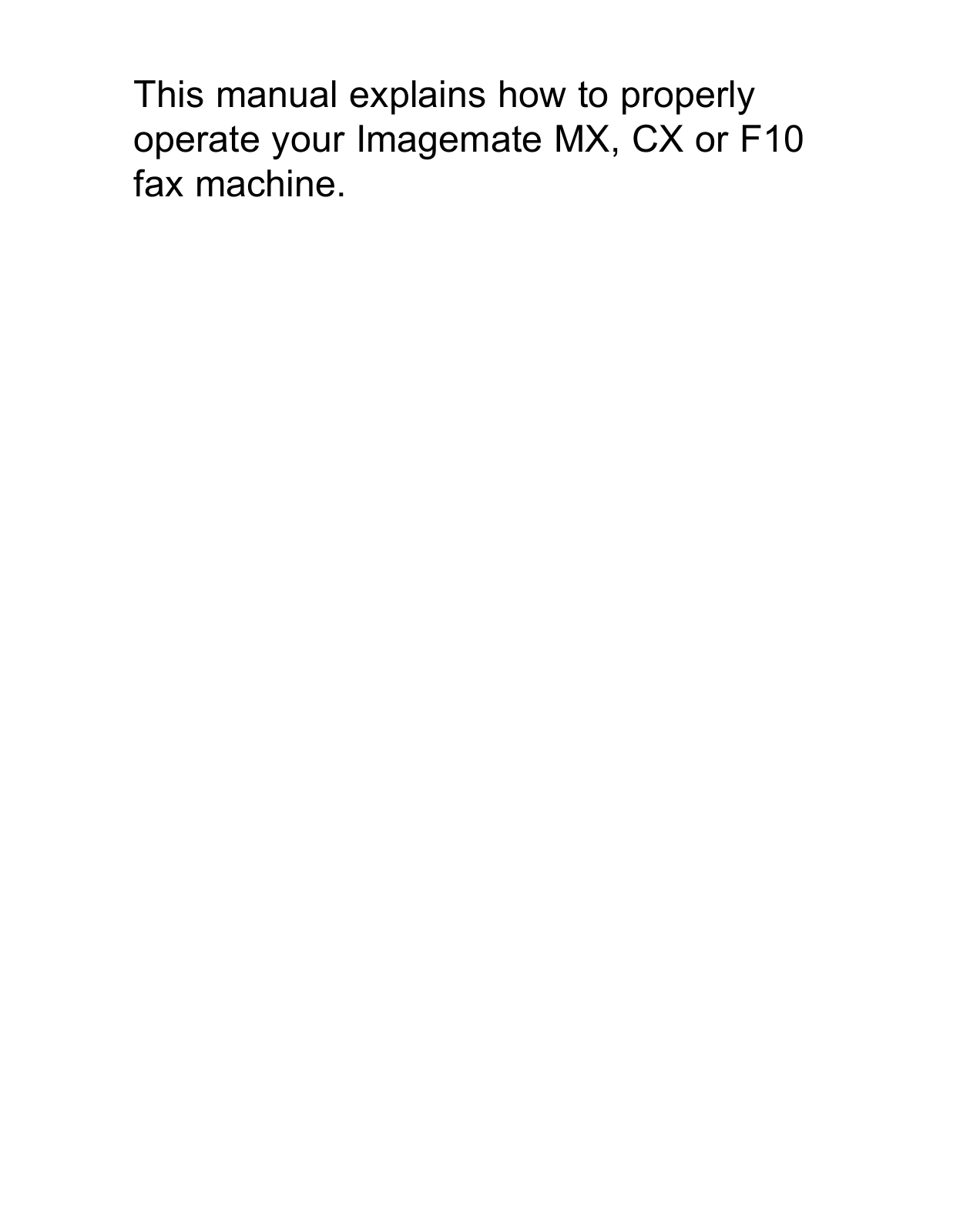 Muratec F-10 User Manual