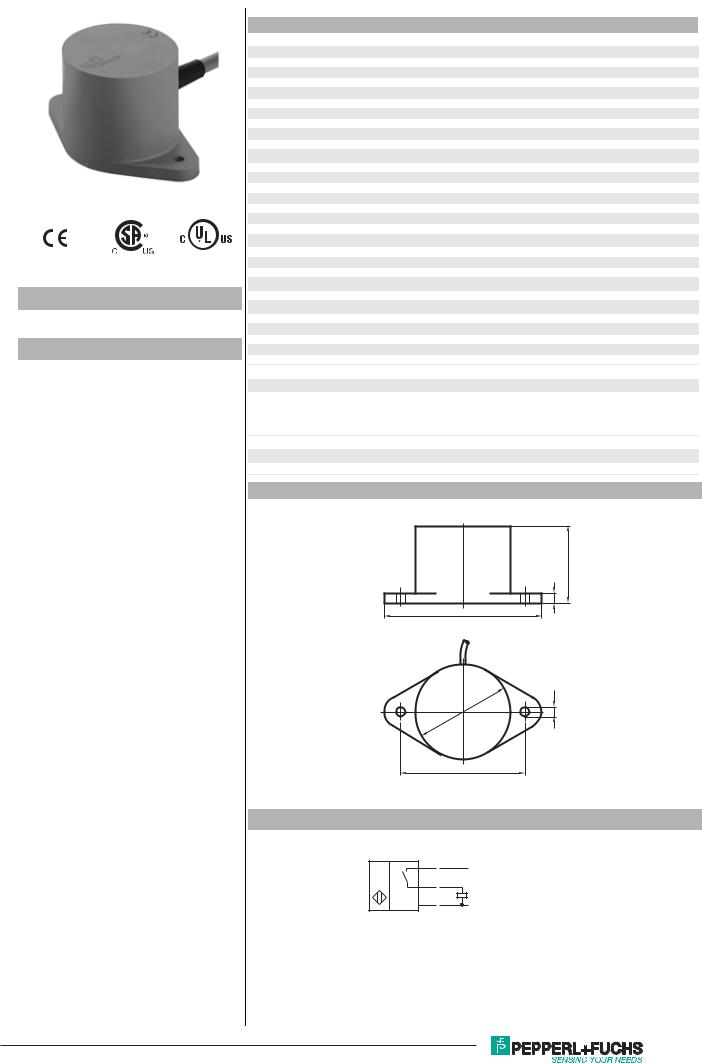 Pepperl Fuchs NJ25-50-E2 Data Sheet