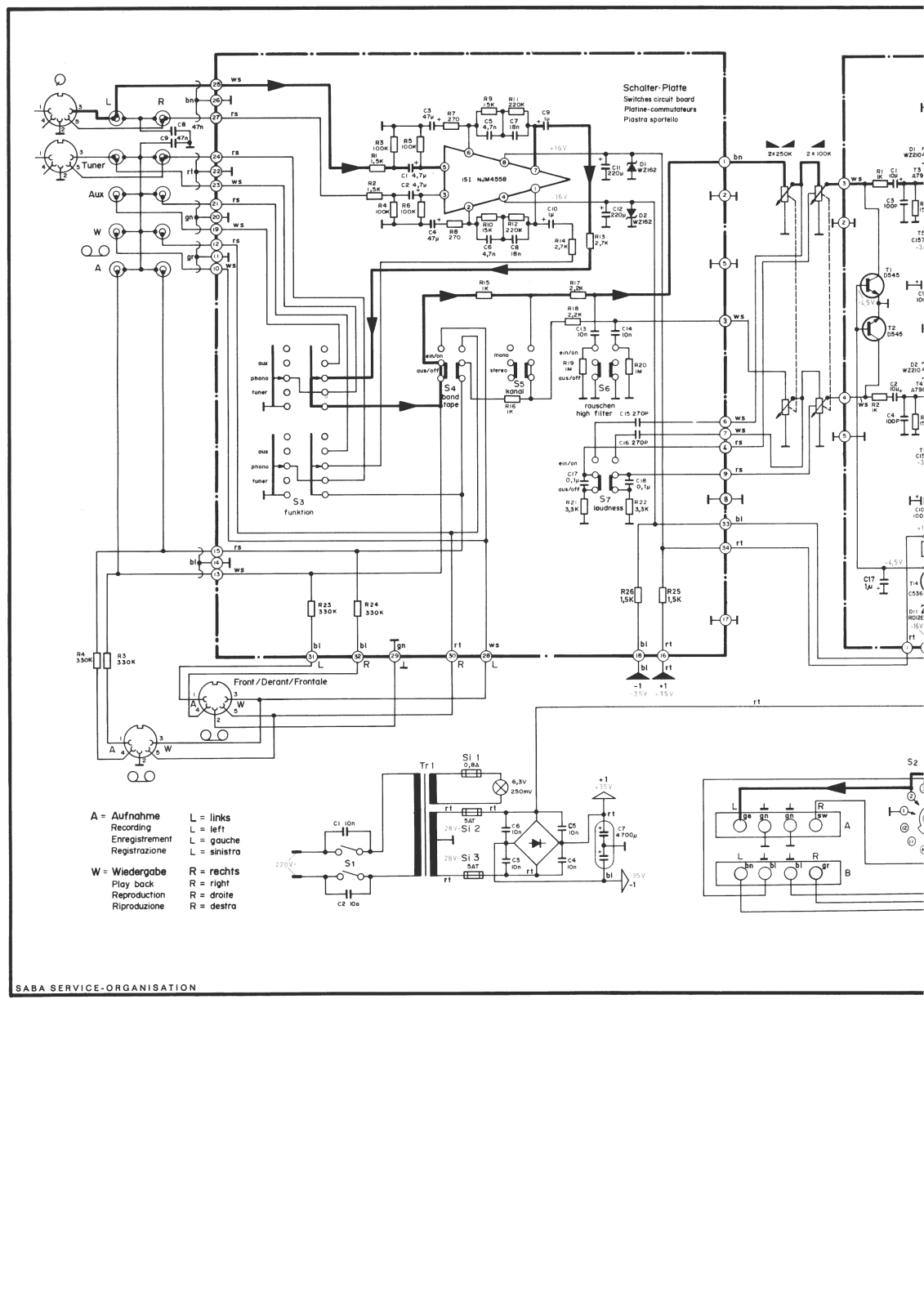 Saba VS-2080 Schematic