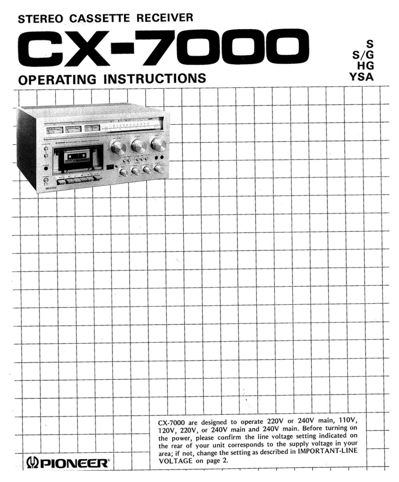 Pioneer CX-7000 Owners manual