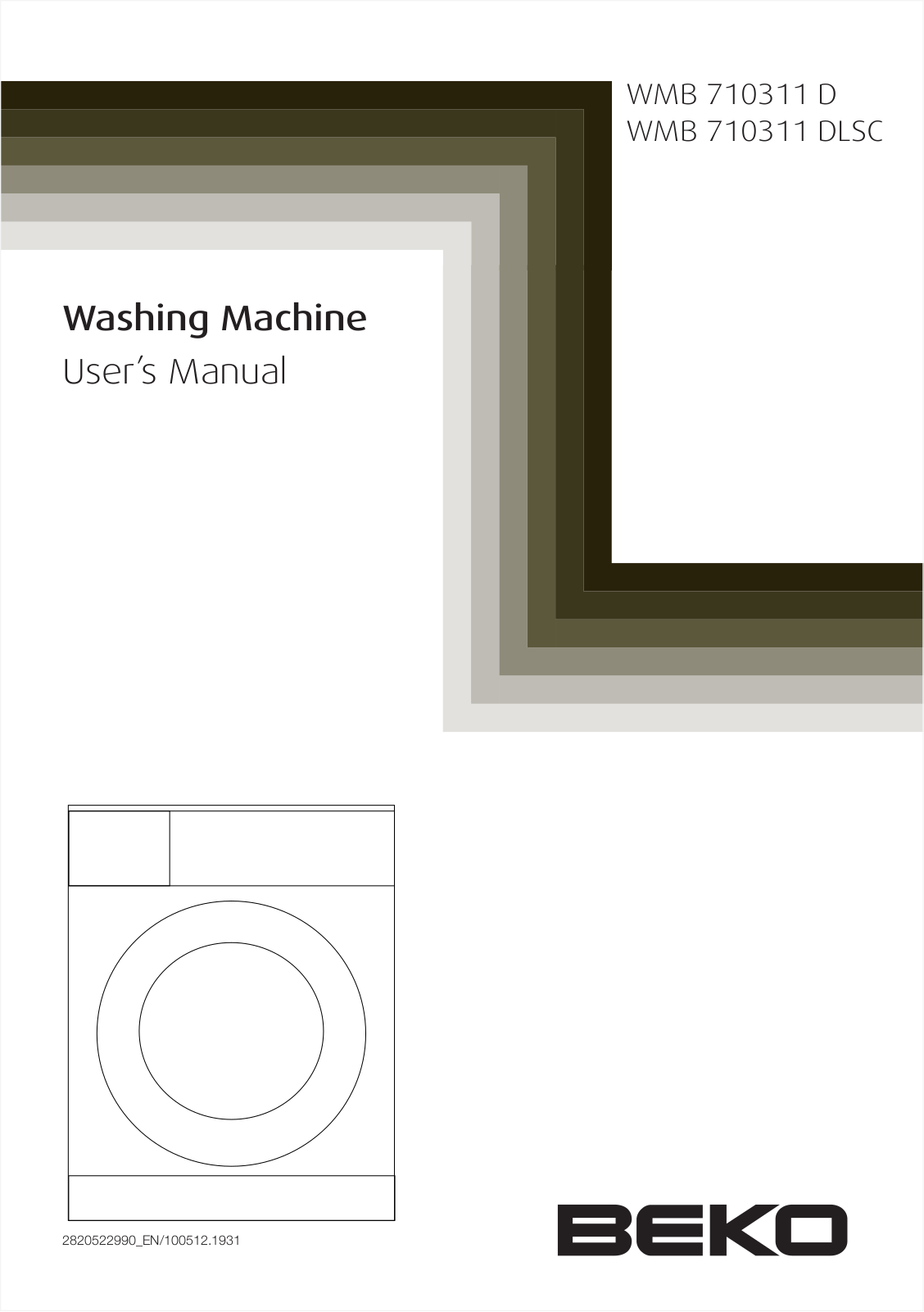 Beko WMB 710311 D, WMB 710311 DLSC User manual