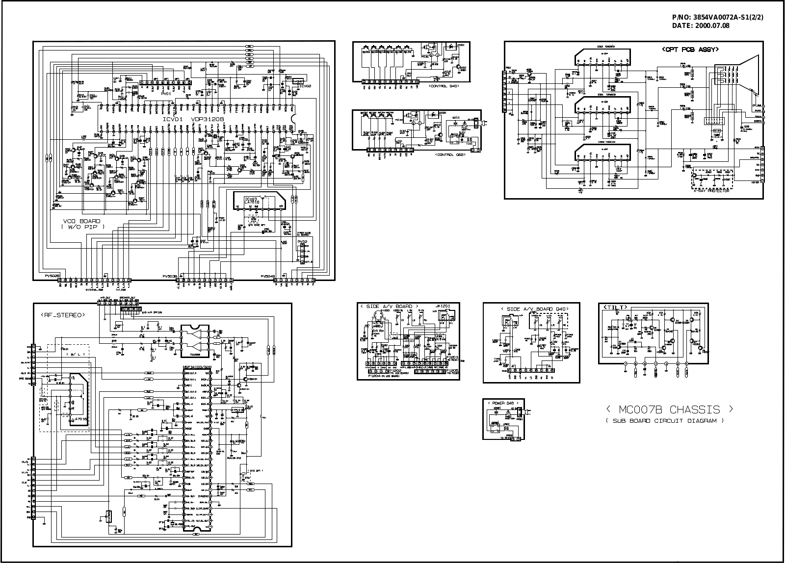 LG CT21Q92 SUB BOARD CIRCUIT DIAGRAM