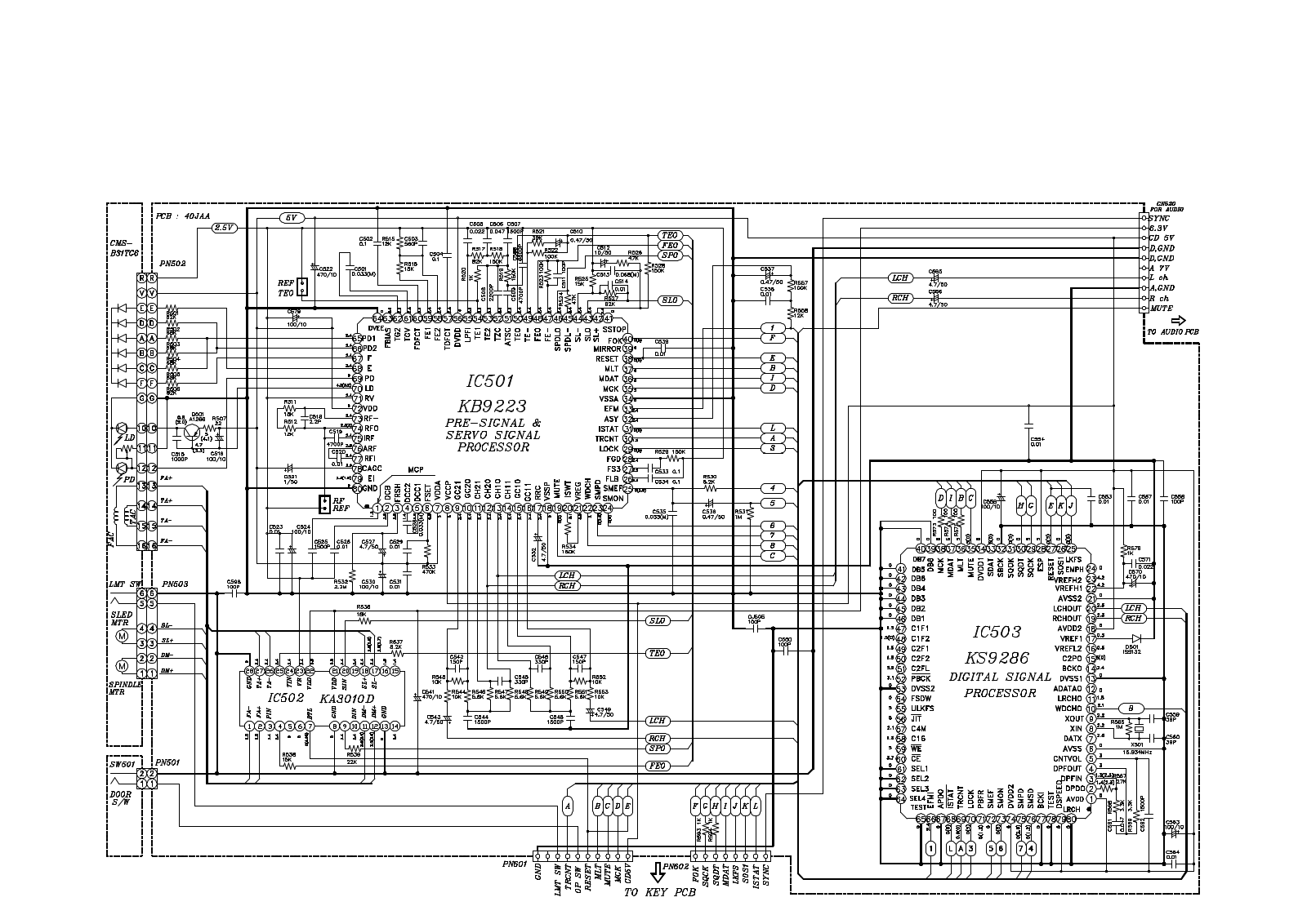 Sony CD 580AX Schematic