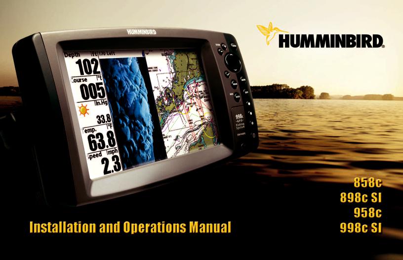 Humminbird 898c SI, 409010-1, 998c SI, 958c, 408710-1 User Manual