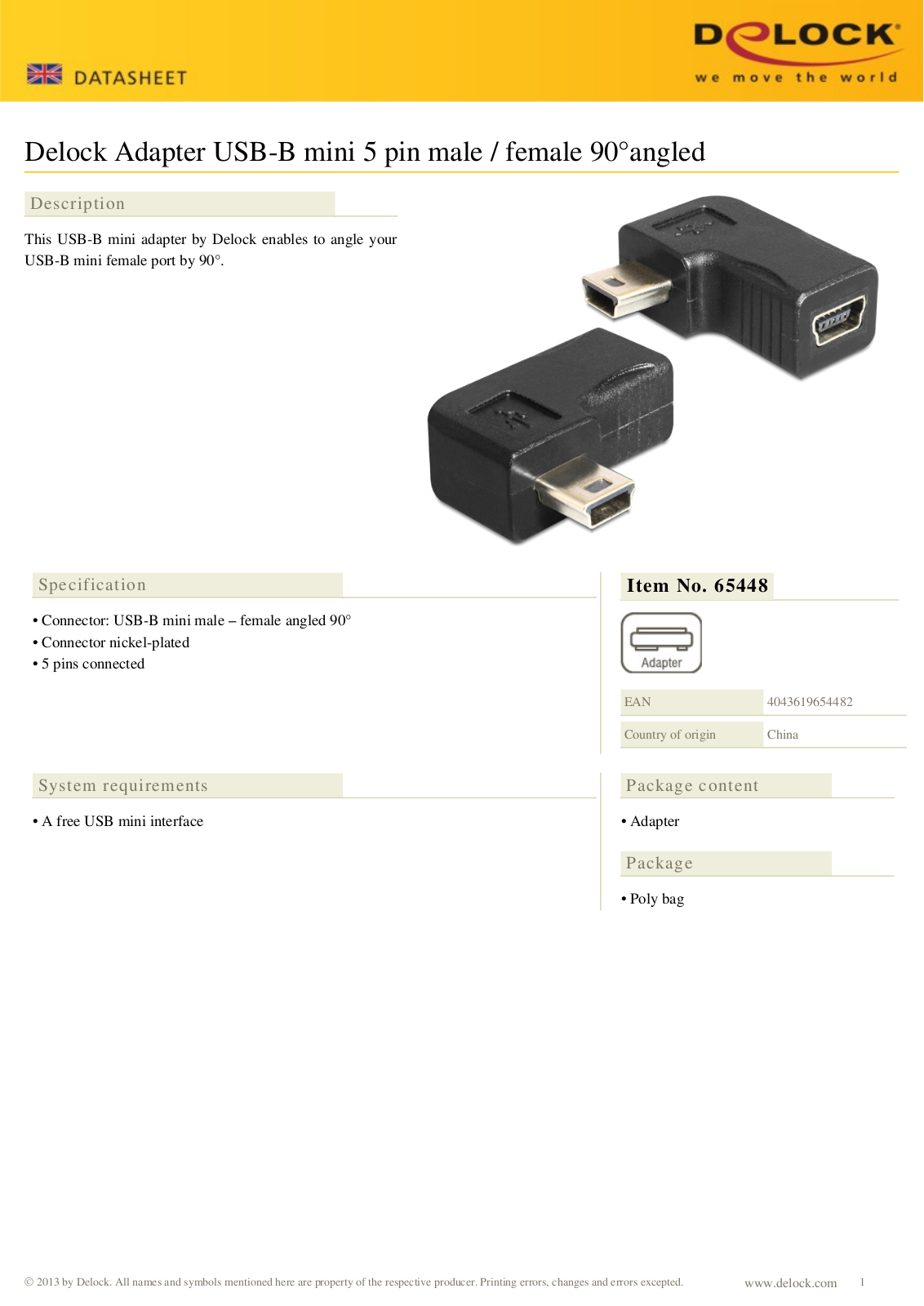 DeLOCK 65448 User Manual