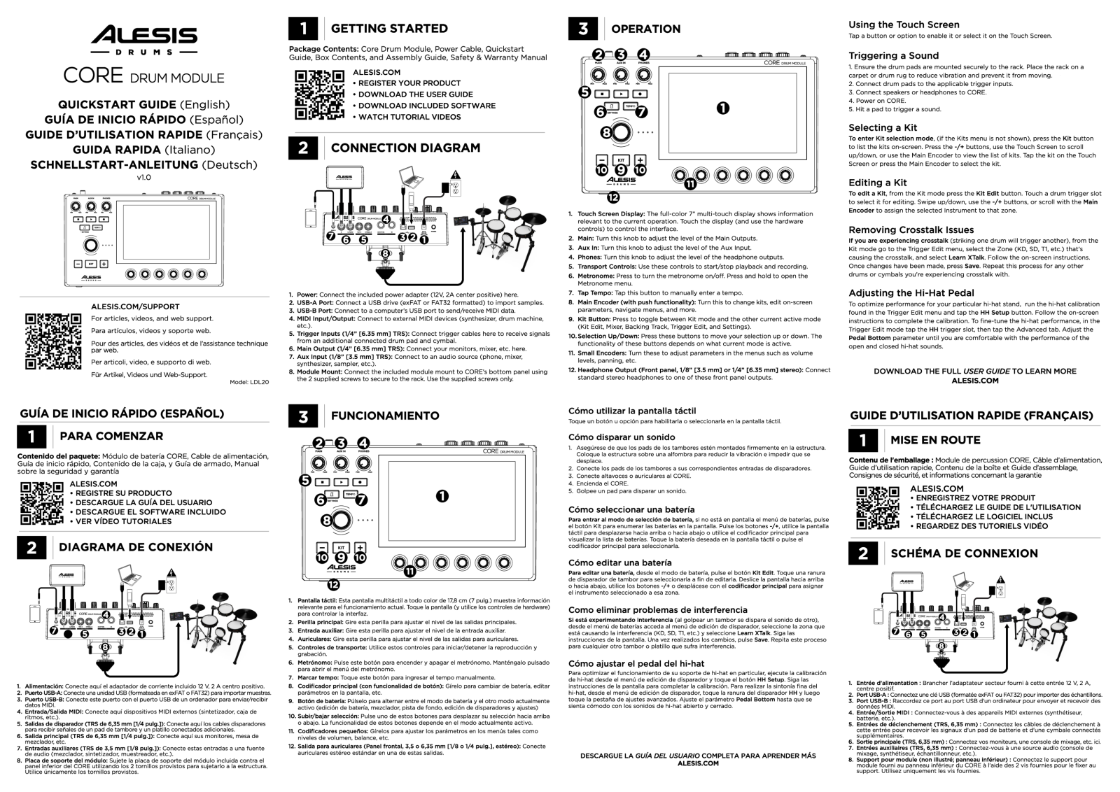 Alesis Core Operating instructions / manual - ManualMachine.com