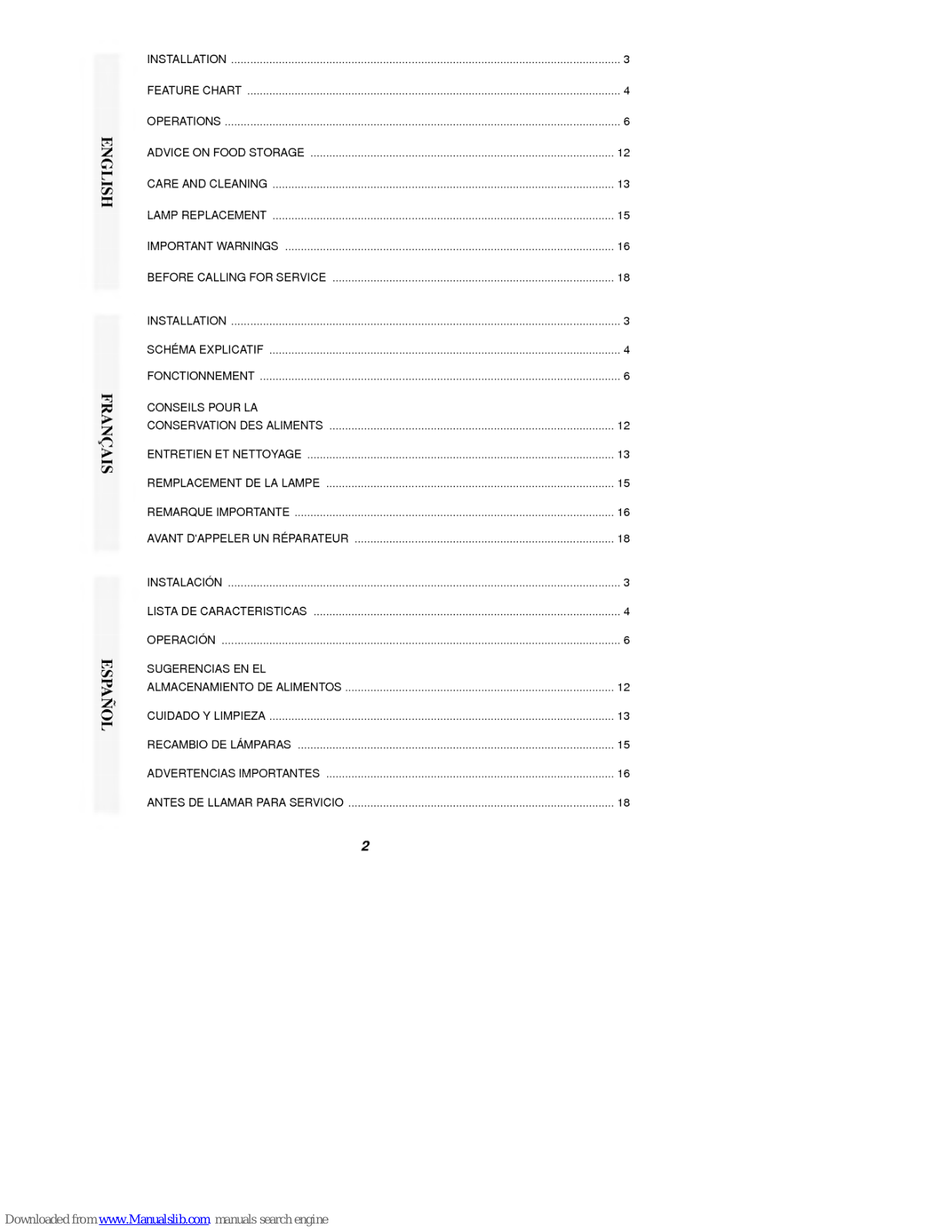 LG GR-B492 series Installation And Operation Manual