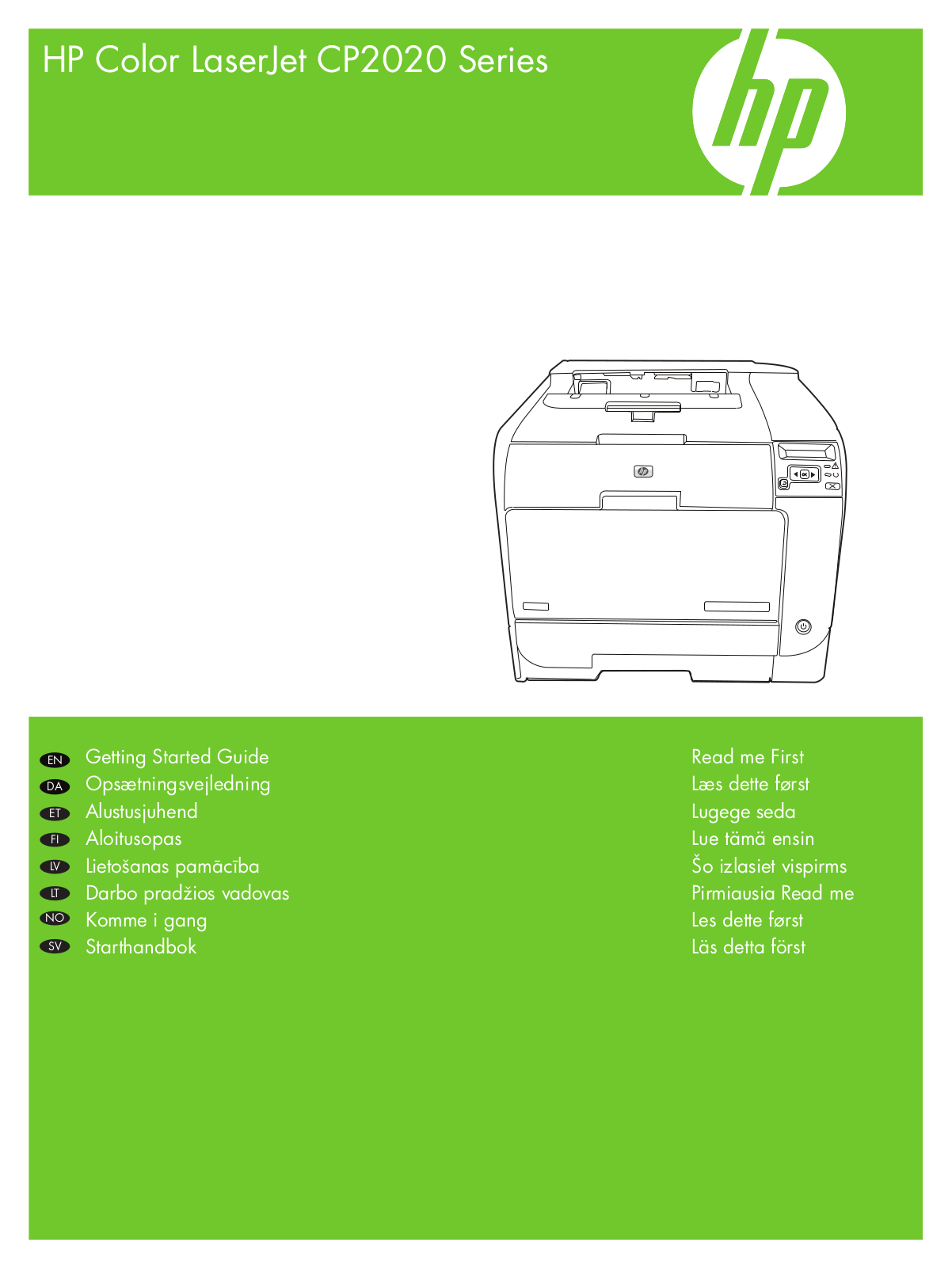 HP LaserJet CP2020 User Manual