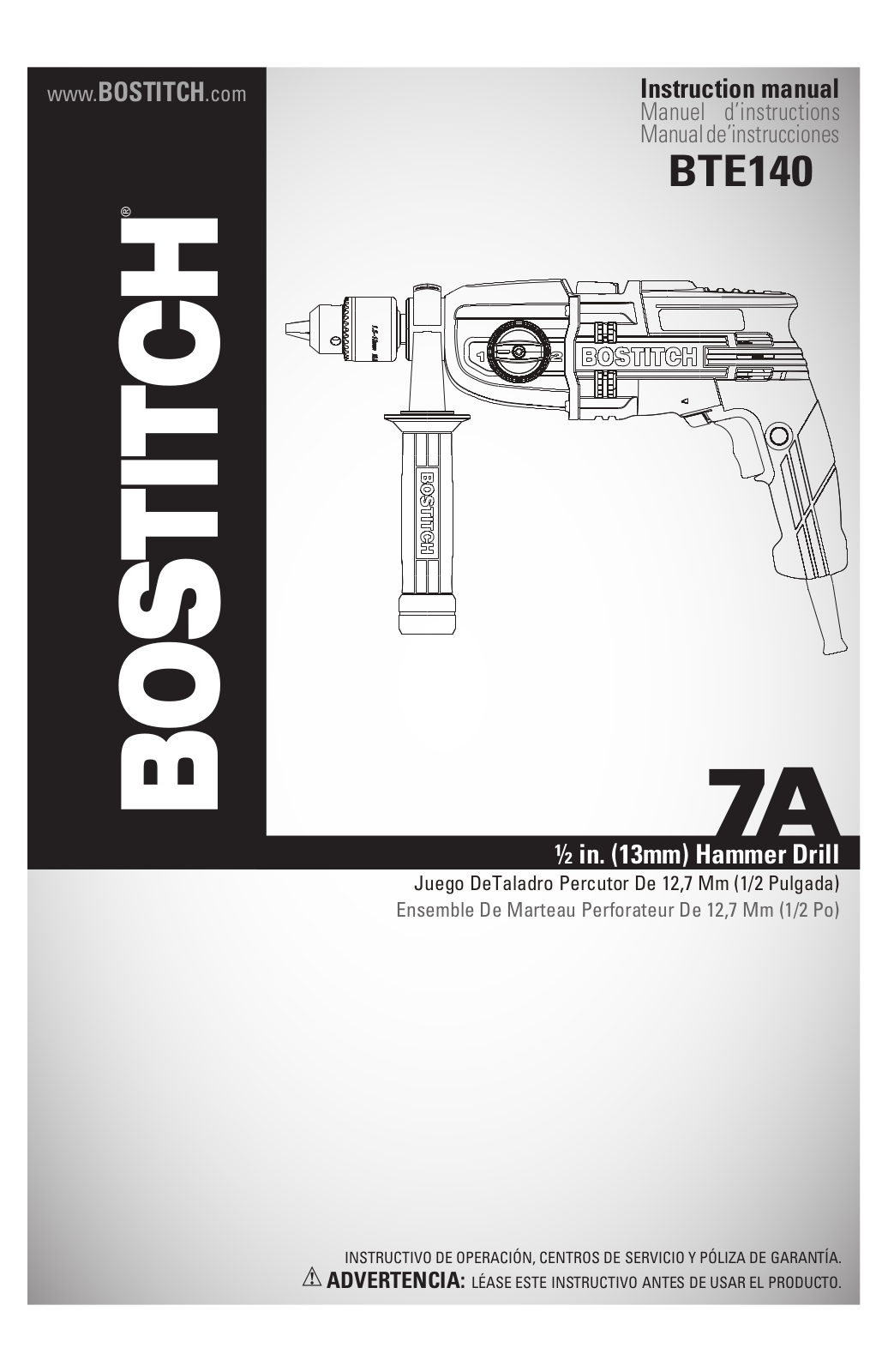 Bostitch BTE140K User Manual