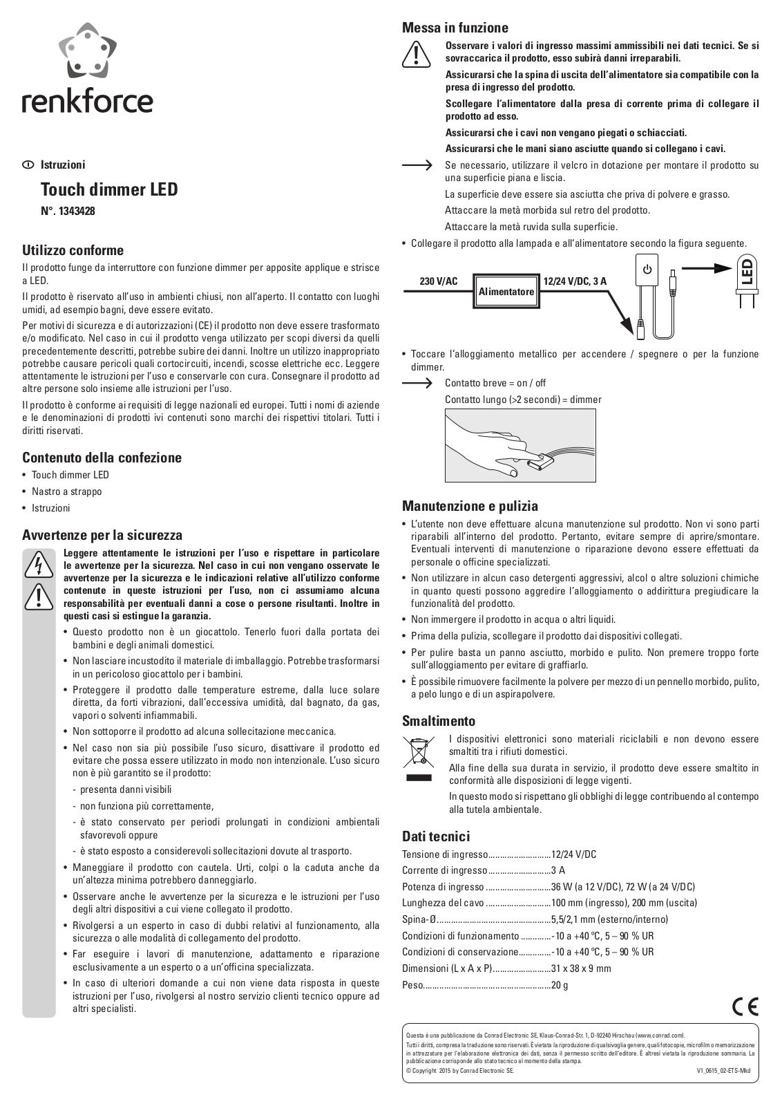 Renkforce 1343428 Operating Instructions