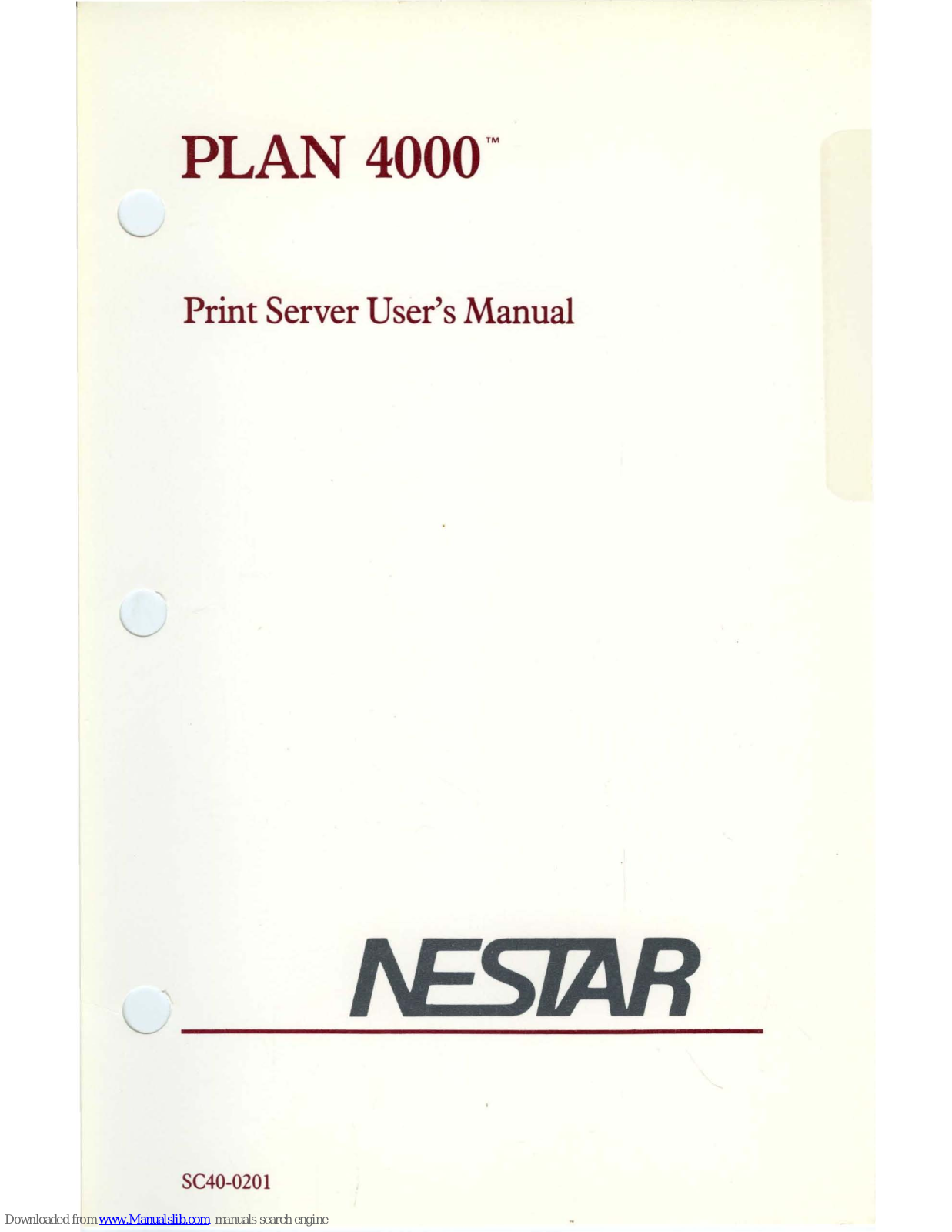 Nestar PLAN 4000 User Manual - ManualMachine.com