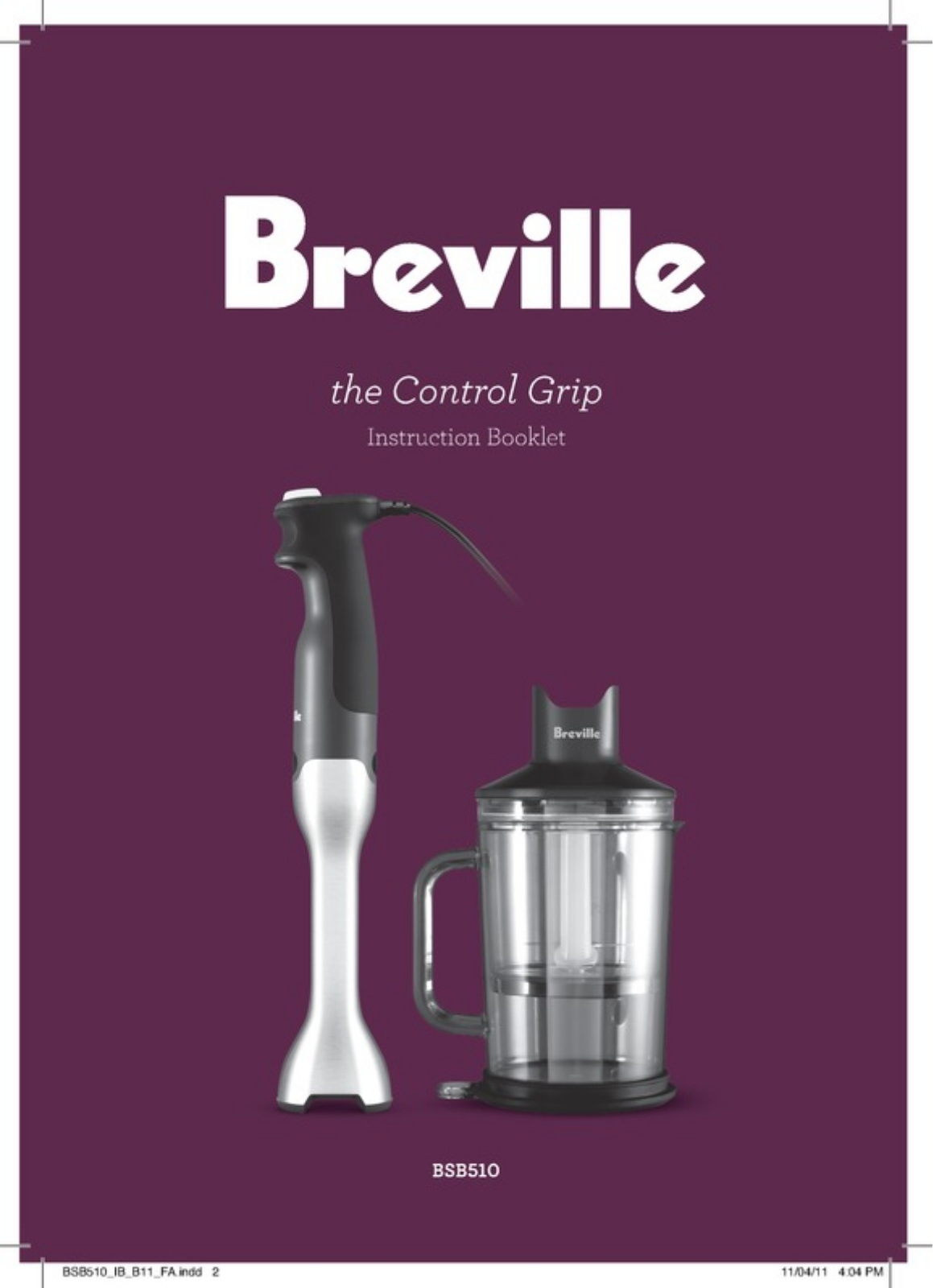 Breville BSB510CRN User Manual