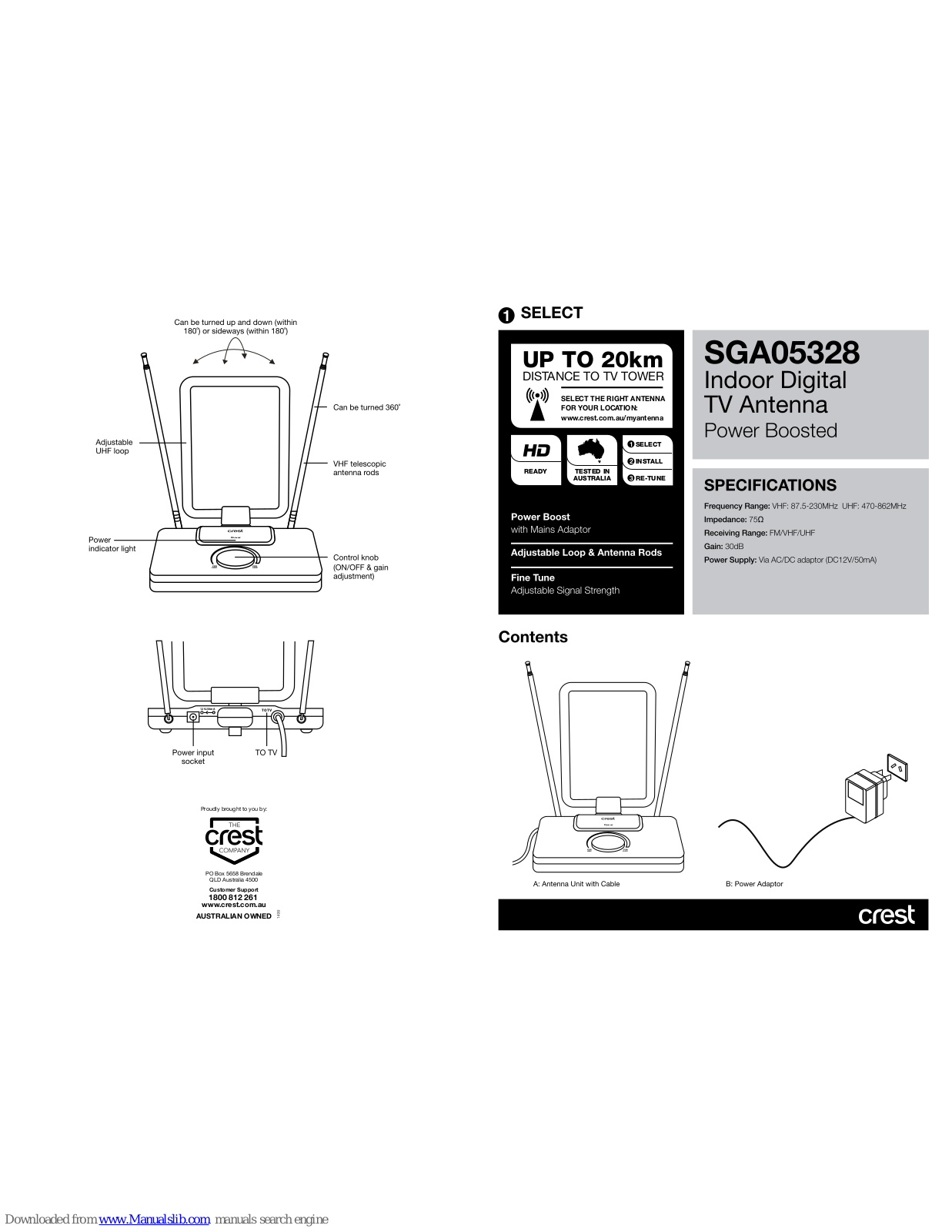 Crest Audio SGA05328 User Manual