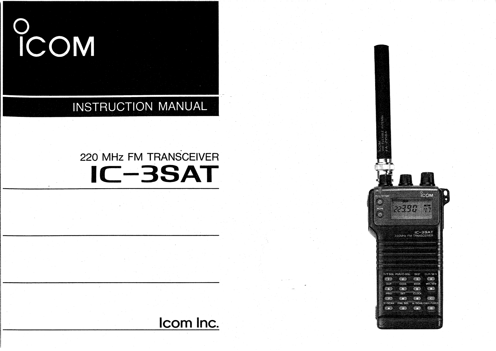 Icom IC-3SAT User Manual