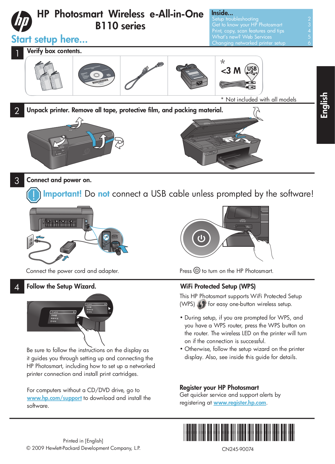 HP PHOTOSMART B110C, PHOTOSMART WIRELESS B110A, PHOTOSMART WIRELESS B110D, PHOTOSMART WIRELESS B110E User Manual