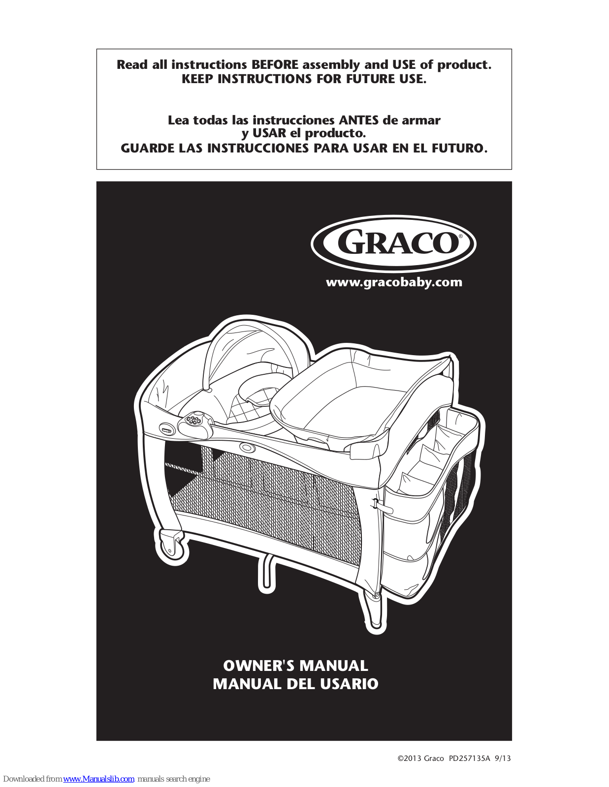 Graco Pack 'n Play, PD257148A Owner's Manual