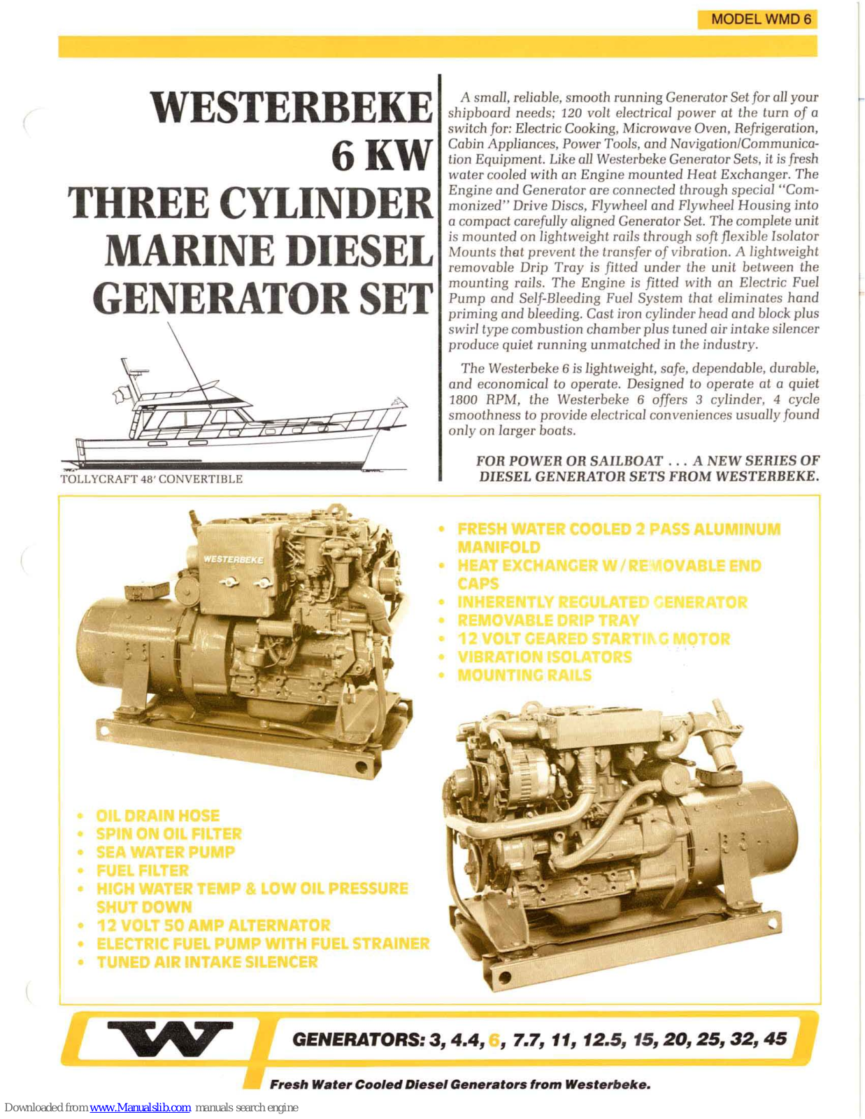 Westerbeke WMD6 Specification - ManualMachine.com
