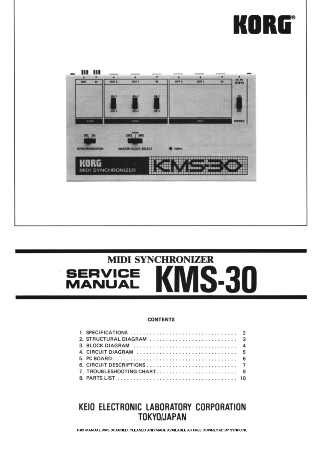 Korg KMS-30 Service Manual