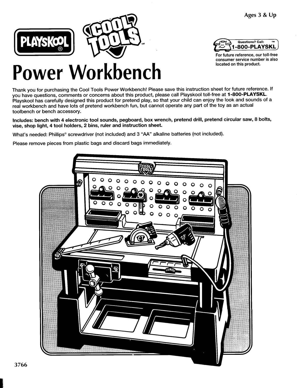 HASBRO Cool Tools Power Workbench User Manual