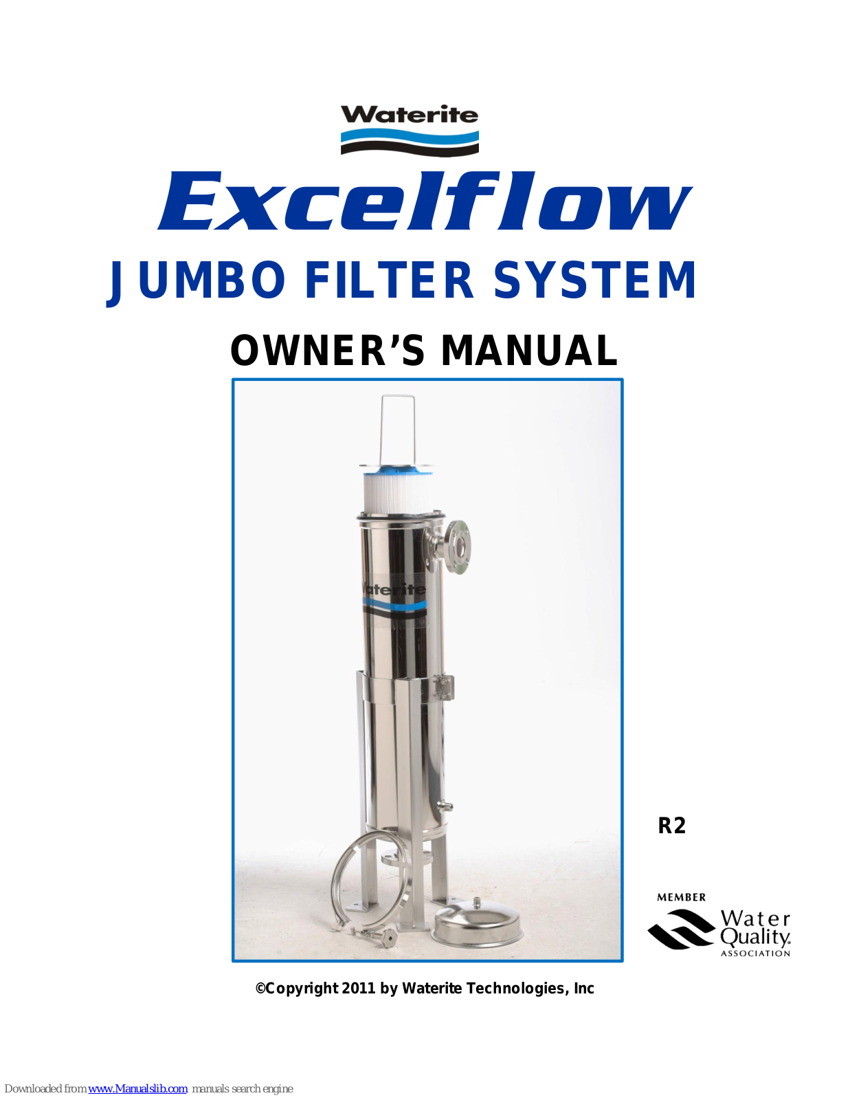 Waterite Excelflow JUMBO Owner's Manual