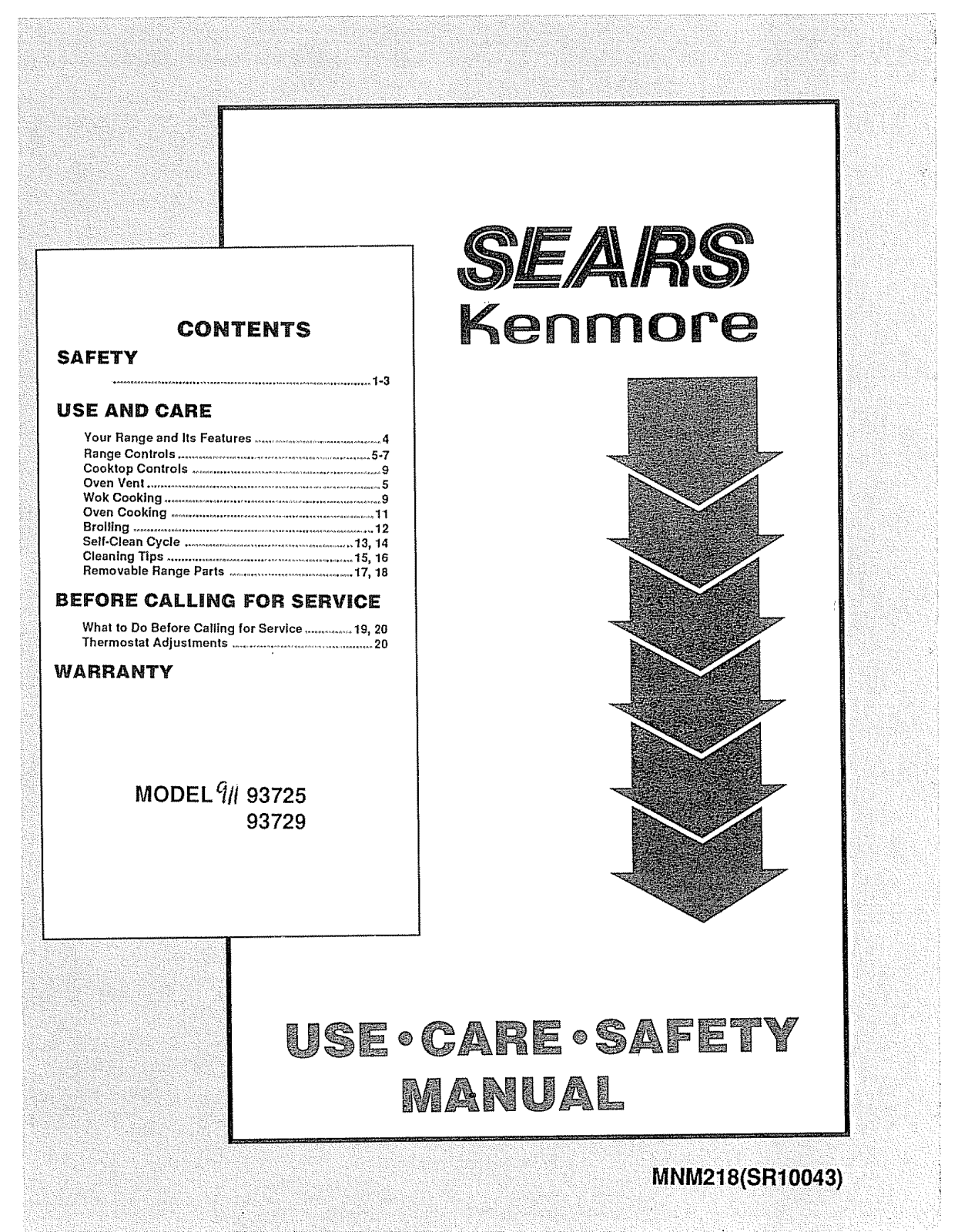 Kenmore 9119372590, 9119372990 Owner’s Manual