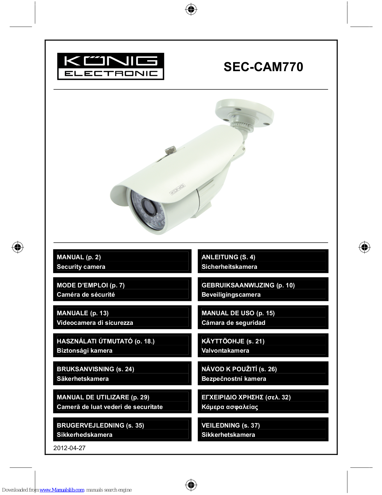 Konig SEC-CAM770 User Manual