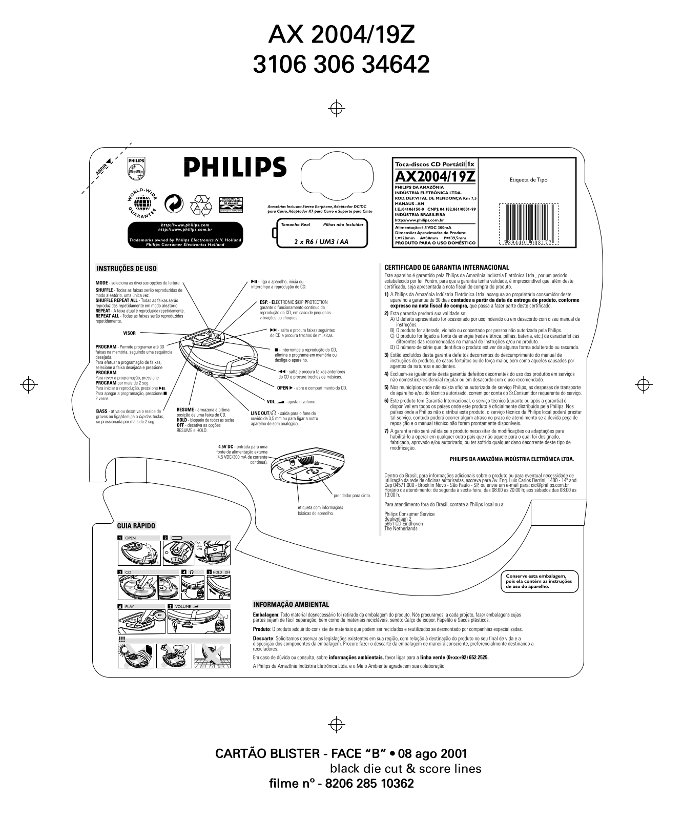 Philips AX2004/19Z User Manual