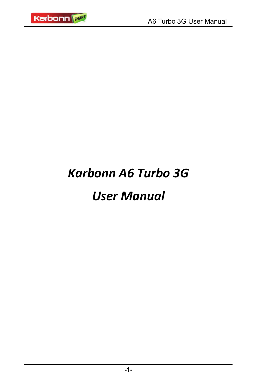 Karbonn A6 User Manual