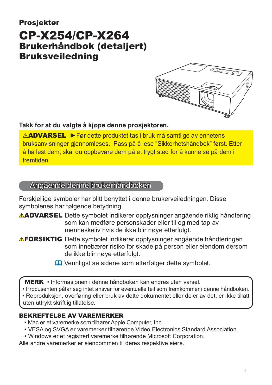 Hitachi CP-X264WF User Manual