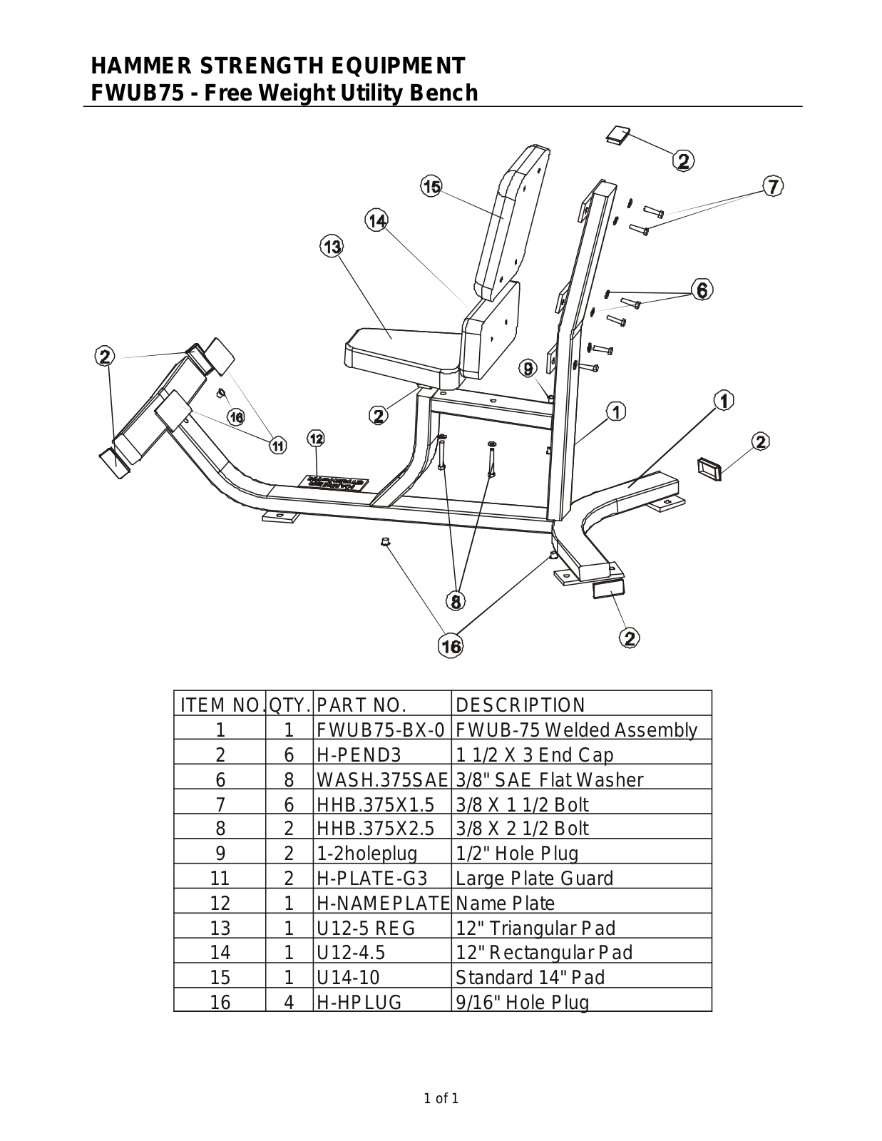 Life Fitness FWUB75 User manual